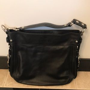 Black coach large bucket purse